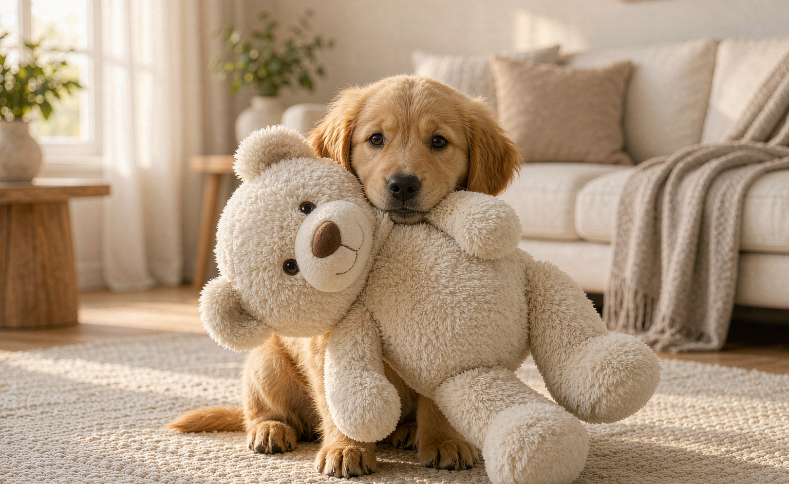 Cool Nose Golden Companion plush teddy bear with a golden retriever